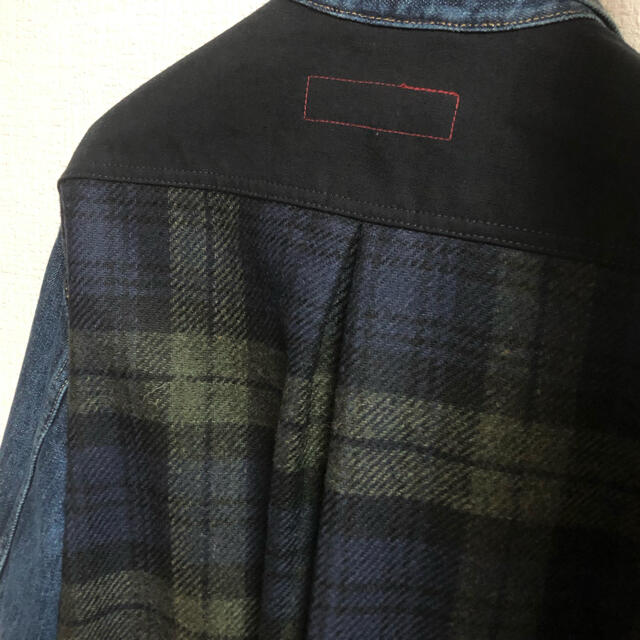 JUNYA WATANABE COMME des GARCONS(ジュンヤワタナベコムデギャルソン)の未使用品 ジュンヤワタナベ 綿デニム×ウールツイルチェック Levi's メンズのジャケット/アウター(Gジャン/デニムジャケット)の商品写真