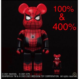 メディコムトイ(MEDICOM TOY)のBE@RBRICK SPIDER-MAN 100% & 400% 送料込み(キャラクターグッズ)