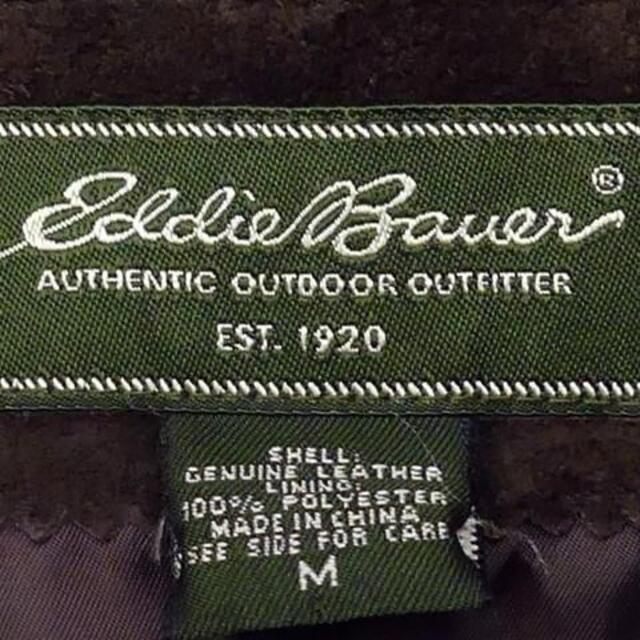 Eddie Bauer(エディーバウアー)のエディーバウアー メンズ レザーテーラードジャケット M 茶 スーツ 本革 本皮 メンズのジャケット/アウター(テーラードジャケット)の商品写真