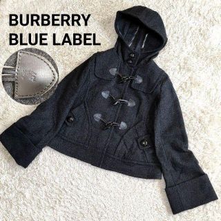 バーバリーブルーレーベル(BURBERRY BLUE LABEL)のバーバリーブルーレーベル　ノバチェック　ホース　ショート丈　ダッフルコート(ダッフルコート)