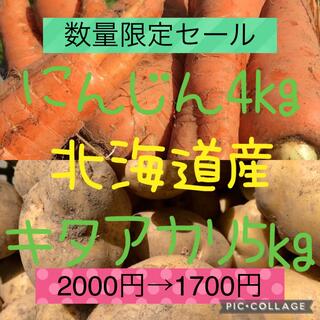 北海道産キタアカリ5kgにんじん4kg(野菜)