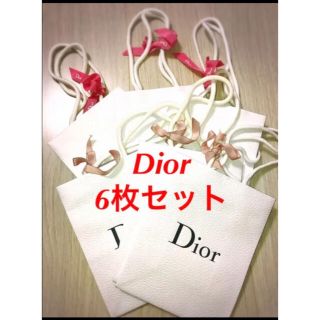 ディオール(Dior)の新品未使用！Dior ショッパー バッグロゴ入りリボン付き6枚セット (ショップ袋)