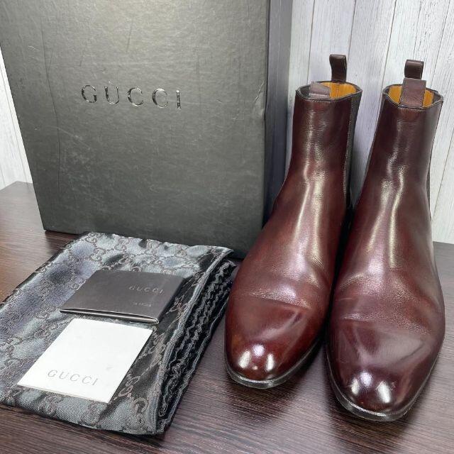Gucci(グッチ)のGUCCI / グッチ　サイドゴア　レザーブーツ メンズの靴/シューズ(ブーツ)の商品写真