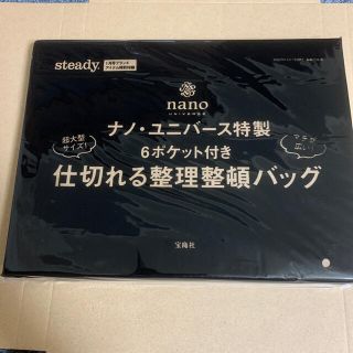 ナノユニバース(nano・universe)のsteady ナノユニバース　6ポケット付き　仕切れる整理整頓バッグ　②(その他)