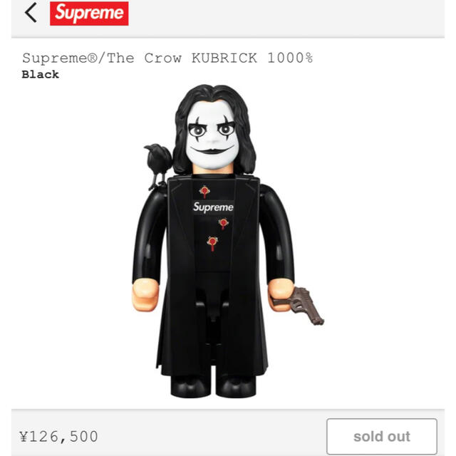 supreme  The Crow KUBRICK 1000%