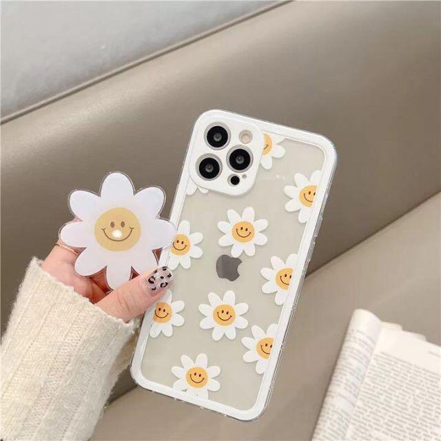 iPhoneケース 　花柄　スマイル 　デイジー　韓国 スマホ/家電/カメラのスマホアクセサリー(iPhoneケース)の商品写真