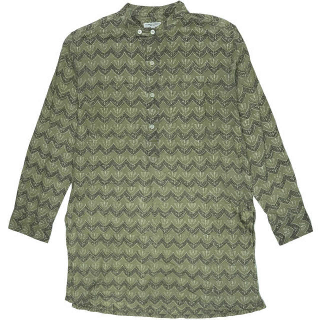 Engineered Garments(エンジニアードガーメンツ)のEngineered Garments エンジニアードガーメンツ アメリカ製 Banded Collar Long Shirt  Kalamkari India Print バンドカラーロングシャツ カラムカリインディアプリント XS カーキ 長袖 プルオーバー トップス【中古】【Engineered Garments】 メンズのトップス(シャツ)の商品写真