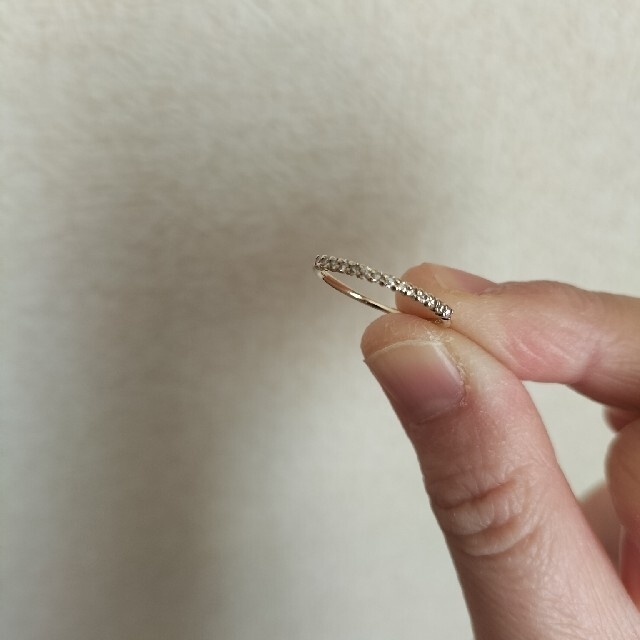 値下げ【STAR JEWELRY】K18ハーフエタニティリング イエローゴールド