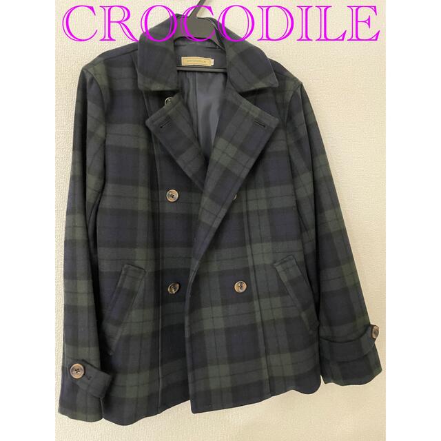 クロコダイル　CROCODILE   ウール  チェック　ジャケット　Ｌ