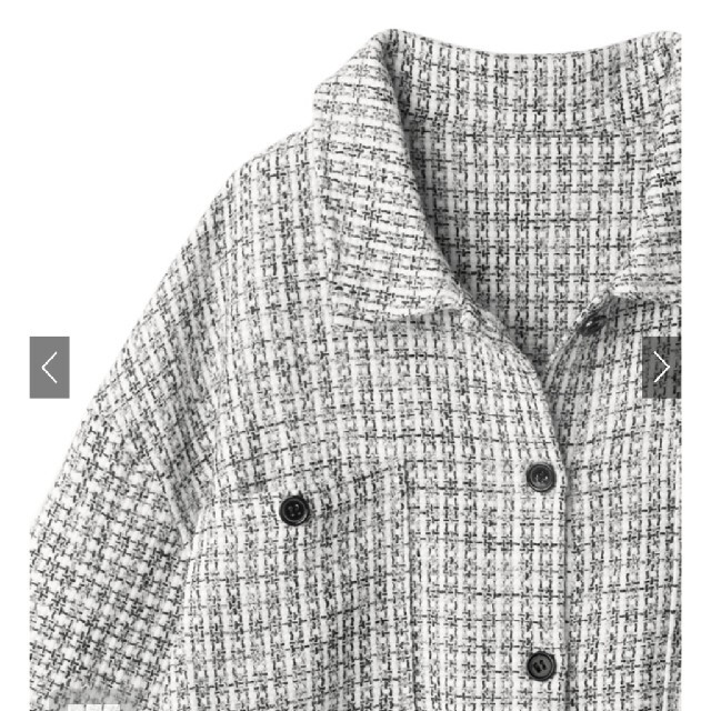 ツイードフリンジビッグシャツ ジャケット アウター 未使用タグ付き レディースのジャケット/アウター(その他)の商品写真
