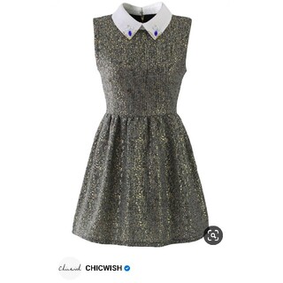 シックウィッシュ(Chicwish)のCHICWISHSleeveless Tweed Dress(ミニワンピース)
