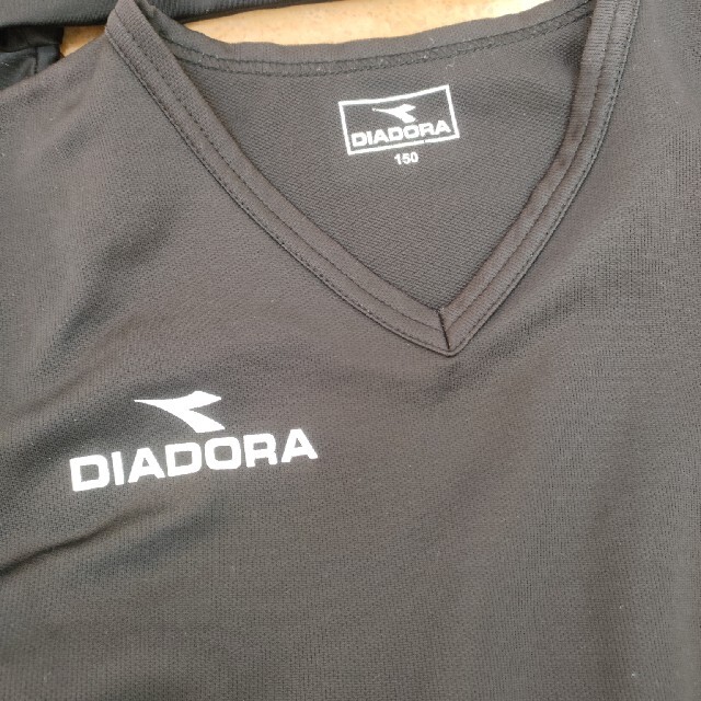 adidas(アディダス)のadidas DIADRA インナー　ブラック　二枚組　150cm キッズ/ベビー/マタニティのキッズ服男の子用(90cm~)(Tシャツ/カットソー)の商品写真