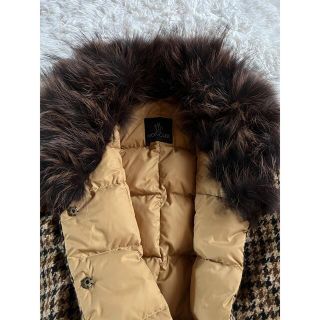 MONCLER - モンクレール 最高級 希少黒タグ ファー付 ツイード