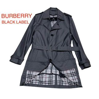 バーバリーブラックレーベル(BURBERRY BLACK LABEL)の美品　BURBERRY バーバリーブラックレーベル　ステンカラー　トレンチコート(ステンカラーコート)