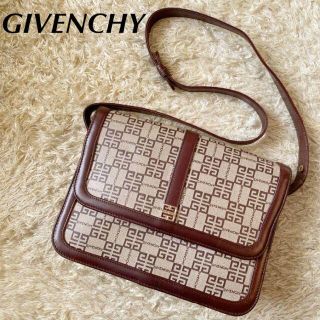 ジバンシィ(GIVENCHY)の【希少】ジバンシー 2way ショルダーバッグ 総柄 PVC ヴィンテージ 革(ショルダーバッグ)