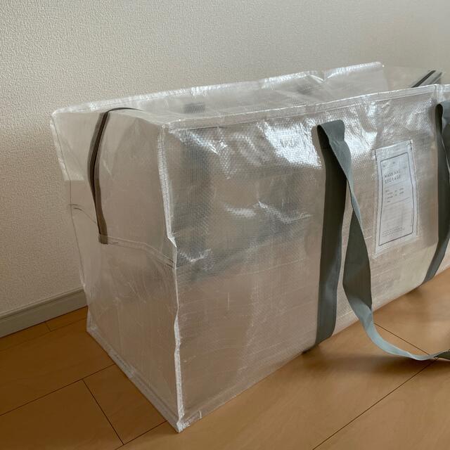 3COINS(スリーコインズ)のクリアボックスバッグ　LL　4個セット インテリア/住まい/日用品の収納家具(ケース/ボックス)の商品写真