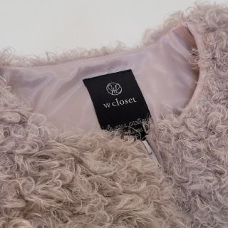 ダブルクローゼット(w closet)のw closet レディース もこもこジャケット(毛皮/ファーコート)