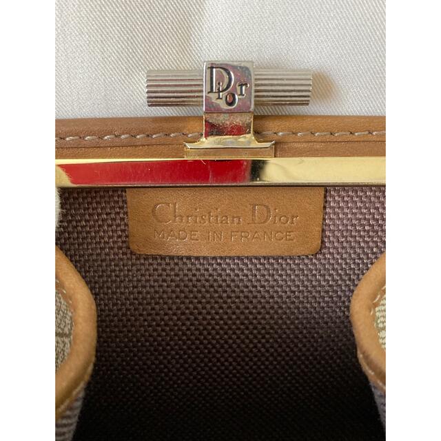 Christian Dior(クリスチャンディオール)のDior クリスチャン ディオール ハニカム柄 がま口 小銭入れ ベージュ レディースのファッション小物(コインケース)の商品写真