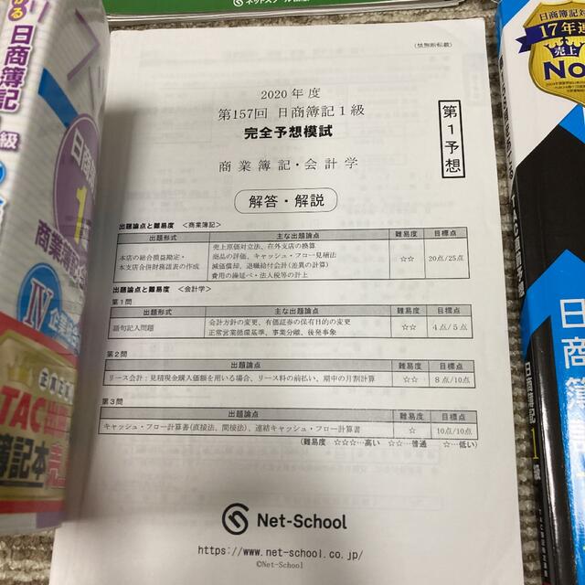 あてるTACなど　完全合格セット　日商簿記1級　7040円　スッキリわかる　【最安値挑戦】