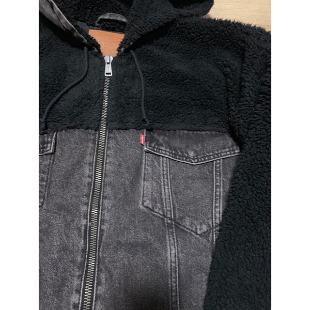 levi's ボアデニムフーデッドジャケット XL 黒 | gellonautos.cl