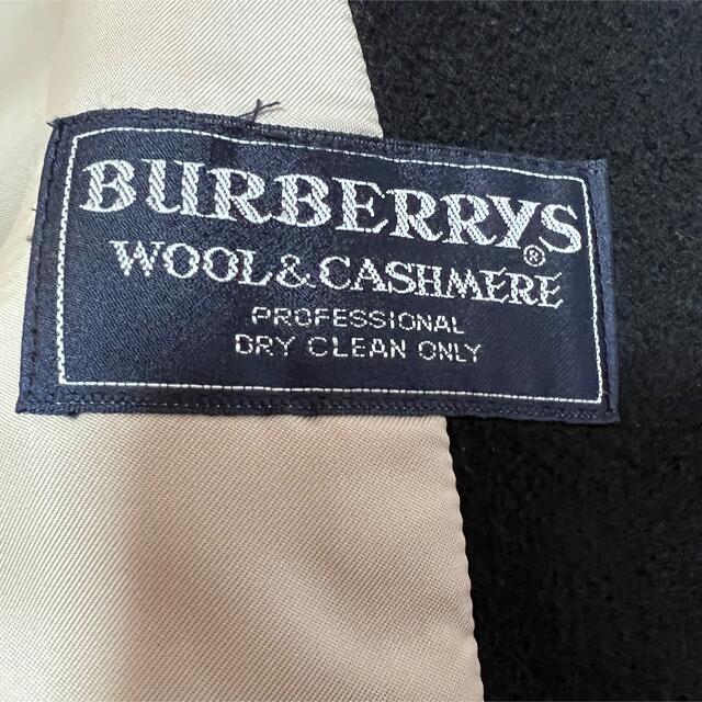 BURBERRY(バーバリー)の最高級★バーバリー 高級カシミア混 デザインダブルロングコート 黒 ブラック メンズのジャケット/アウター(チェスターコート)の商品写真