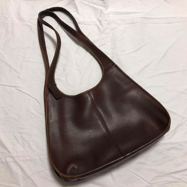 USA製 old coach トートバッグ 茶 ダークブラウン レザー オールド