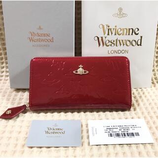 ヴィヴィアンウエストウッド(Vivienne Westwood)のヴィヴィアンウエストウッド 長財布 ブラック エナメル　赤(財布)