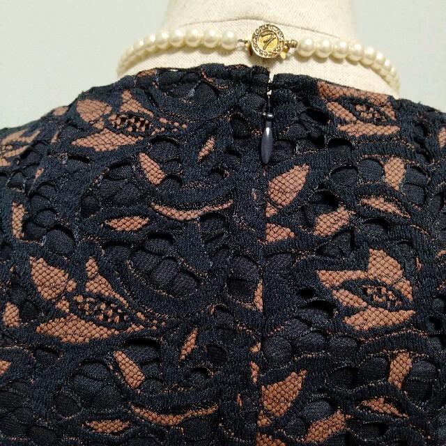 美シルエット】アナイ 総刺繍 フレアワンピース Aライン フレンチ