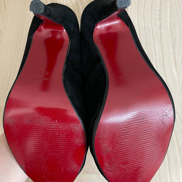 パンプス スエード レッドソール ブラック 23cm レディースの靴/シューズ(ハイヒール/パンプス)の商品写真
