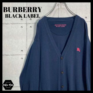 バーバリーブラックレーベル(BURBERRY BLACK LABEL)の【希少】BURBERRY BLACK LABEL カーディガン 紺 サイズ4(カーディガン)