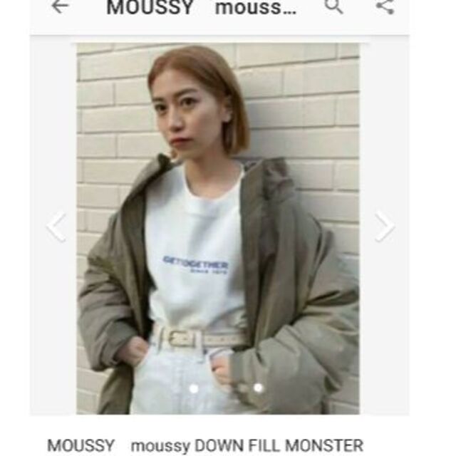 moussy - MOUSSY moussy DOWN FILL MONSTER パーカーの通販 by すずき