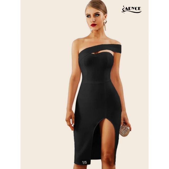 asos(エイソス)の新品未使用⭐︎ADYCE セクシーカットアウトドレス　M ボディーコン レディースのフォーマル/ドレス(ナイトドレス)の商品写真
