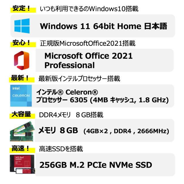 【新品】Windows11搭載ノートパソコン 1