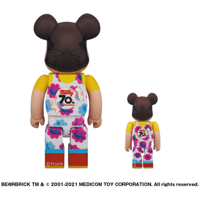 BE@RBRICK ペコちゃん ミルキー70周年デザイン 100%&400% BE@RBRICK ペコちゃん ミルキー70周年デザイン 100%&400%