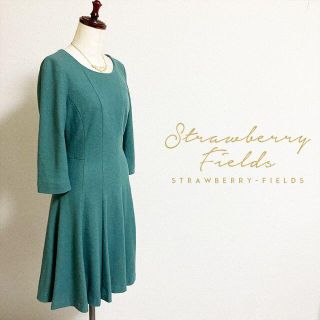 ストロベリーフィールズ(STRAWBERRY-FIELDS)のSTRAWBERRY-FIELDS☆ウールフレアワンピース(ひざ丈ワンピース)