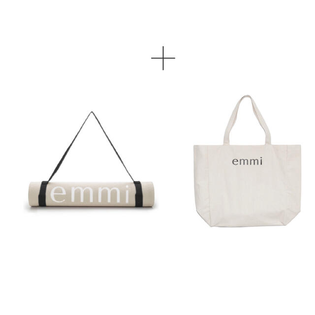 emmi atelier(エミアトリエ)の未使用 emmi yoga エミヨガ ロゴ入り ヨガマット トートバッグ 計2点 スポーツ/アウトドアのトレーニング/エクササイズ(ヨガ)の商品写真