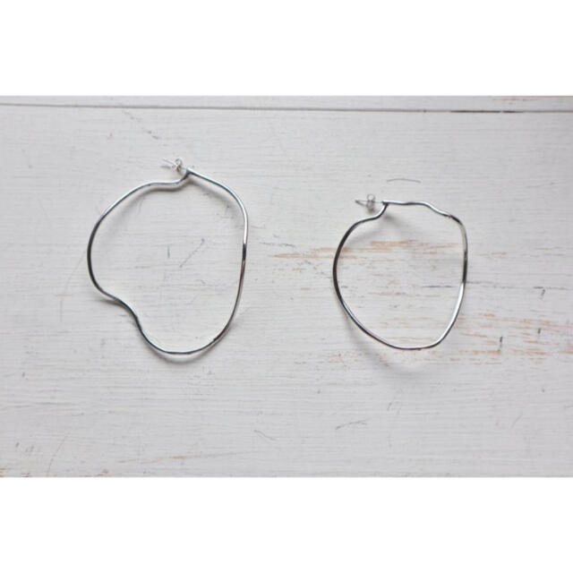  Akari H hoop pierced -silver- レディースのアクセサリー(ピアス)の商品写真