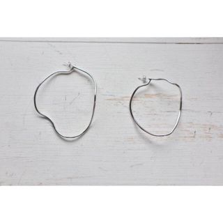  Akari H hoop pierced -silver-(ピアス)