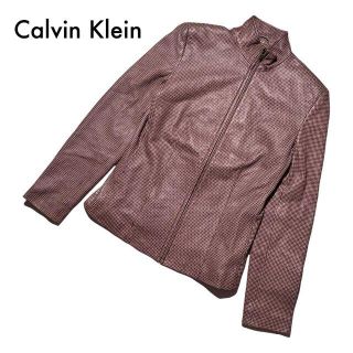 カルバンクライン(Calvin Klein)のべべノラミ様専用 CKカルバンクライン ラムレザージャケット 総柄プリント(その他)