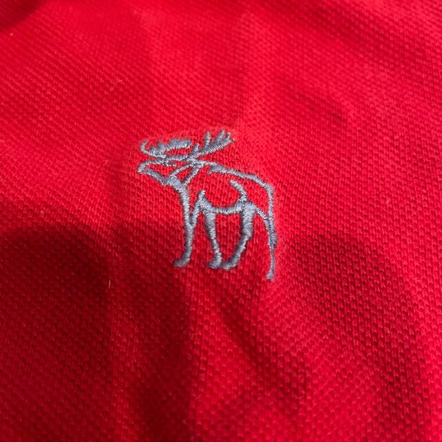 Abercrombie&Fitch(アバクロンビーアンドフィッチ)のアバクロ　半袖ポロシャツ　赤 メンズのトップス(ポロシャツ)の商品写真
