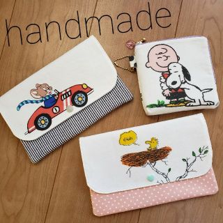 スヌーピー(SNOOPY)のハンドメイド スヌーピー トムとジェリー マルチケース スクエアサニタリーポーチ(ポーチ)