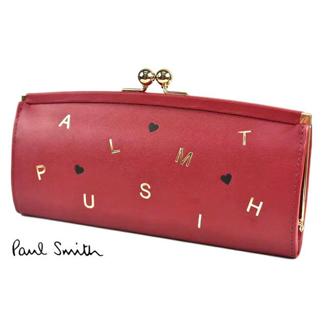 【新品】ポールスミス Paul Smith 長財布 レッド レターズ