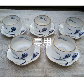 MOMOYAMA　冷茶セット「金彩　専用!冷茶グラス＆茶托５客セット(食器)