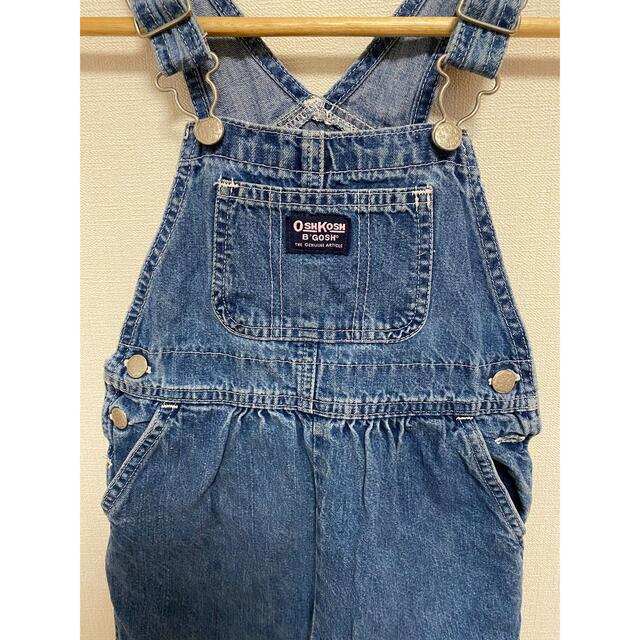 キッズ服女の子用(90cm~)oshkosh  ロゴハート柄オーバーオール　3T