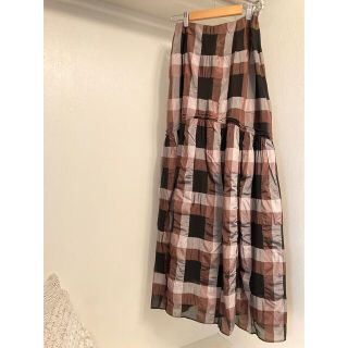 todayful＊chambray check skirt 36 美品