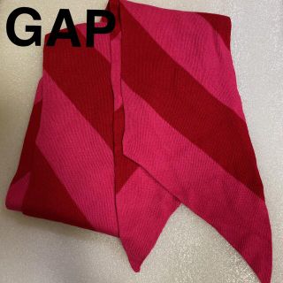 ギャップ(GAP)のGAP 赤✖️ピンク　ストライプロングマフラー(マフラー/ショール)