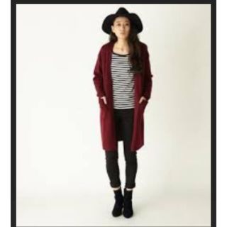 マウジー(moussy)のマウジー moussy ロングカーディガン ボルドー(カーディガン)