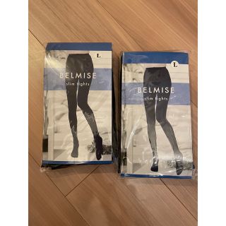 ★新品 BELMISE slim tights Lサイズ(タイツ/ストッキング)