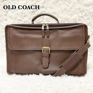 コーチ(COACH)の美品✨OLD COACH ビジネスバッグ 2way 多機能 レザー ブラウン(ビジネスバッグ)