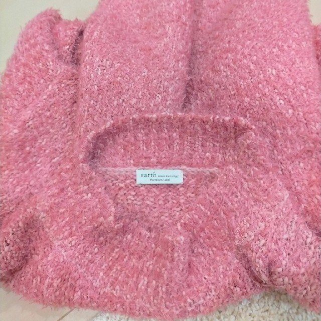chocol raffine robe(ショコラフィネローブ)のピンクシャギーニット レディースのトップス(ニット/セーター)の商品写真